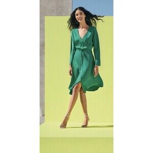 CUSHNIE for Target Gorgeous Emerald Green Flounce Dress Women’s